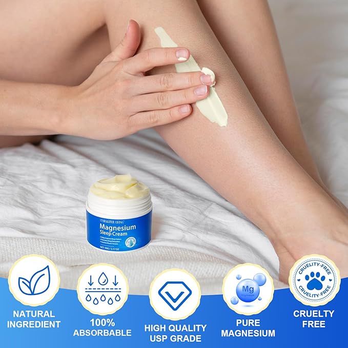 WHLH & WELL-BEING Magnesium Oil for Feet–Magnesium Cream– Magnesium Lotion–Topical Magnesium Chloride 1PCS