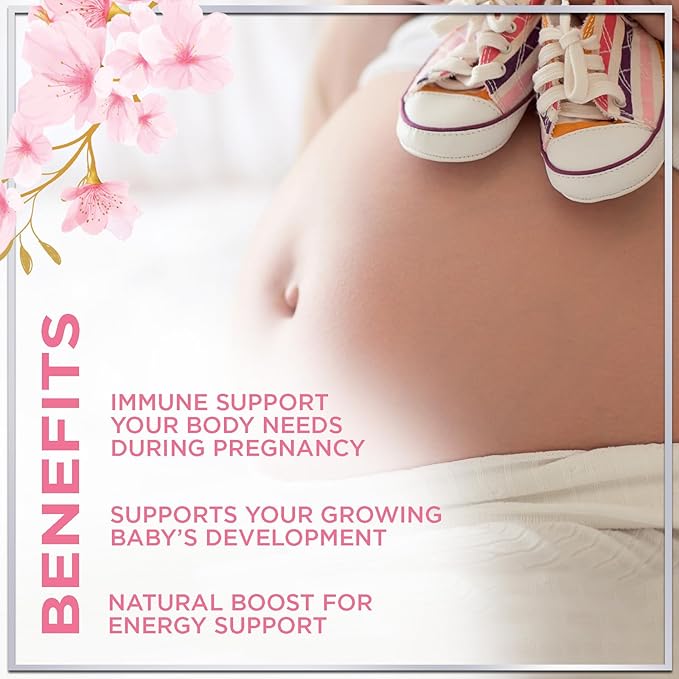 Prenatal Vitamins for Women with DHA & Folic Acid - Best Prenatal Multivitamin Gummies for Women, Brain Development Support, Folate, Vitamin C, D3 & B12, Pre Natal Pregnancy Supplement - 120 Gummies