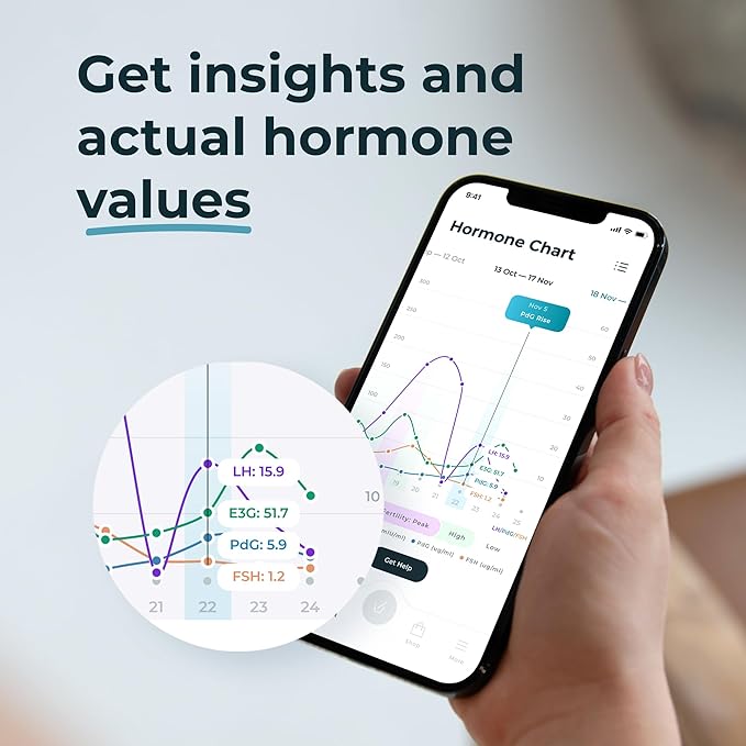 Inito Fertility Monitor & Hormone Tracker for Women | Estrogen, LH, PdG (Urine Metabolite of progesterone), FSH | Track and Confirm Ovulation | Includes 15 Test Strips (iPhone 7/8 / SE2020)