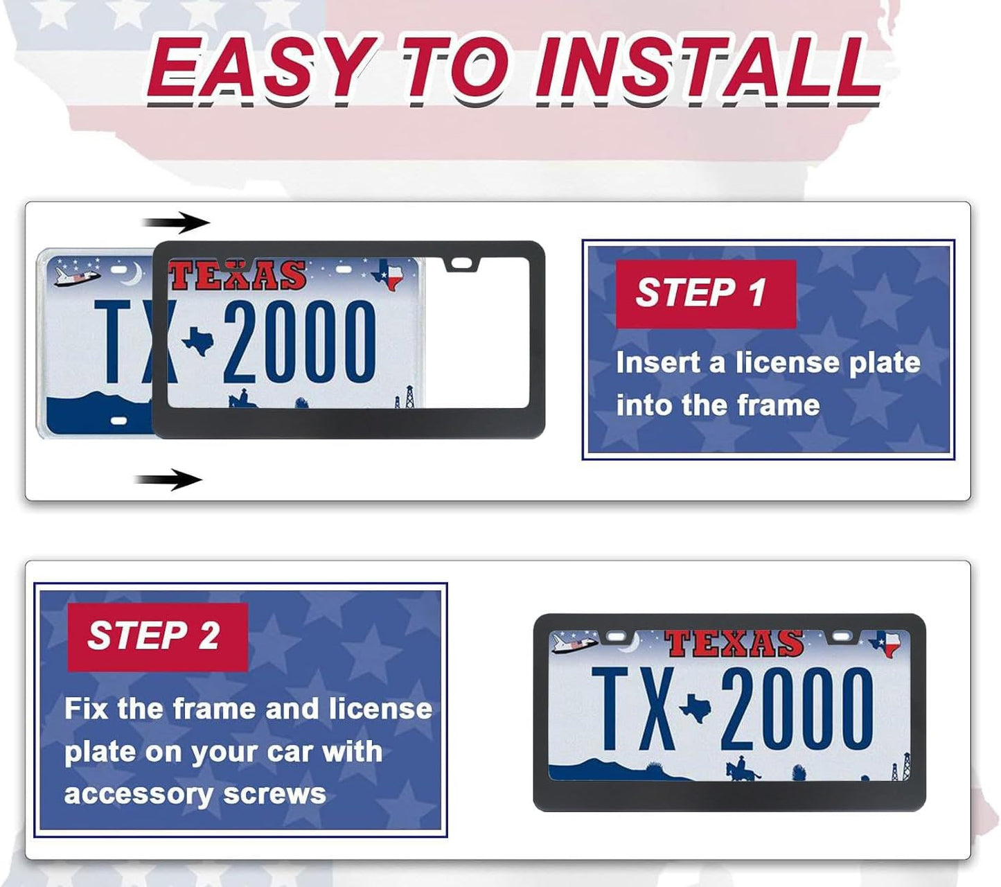 Abalone License Plate Frame-Faux Abalone Car License Plate Holder Auto Accessory Bracket Metal License Plate Frames Abalone-1Pcs
