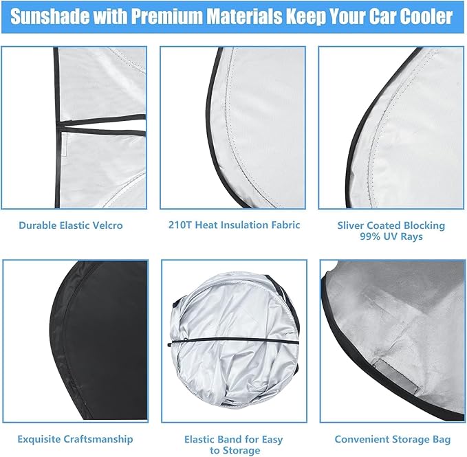 Windshield Sun Shade for Mazda CX-50 Accessories 2023 2024 2025 Window Sunshade Fit Mazda CX50 Sunshade Windshield Cover 4 Layers Front Window Shade Sun Visor Blocks UV Keep Car Cooler