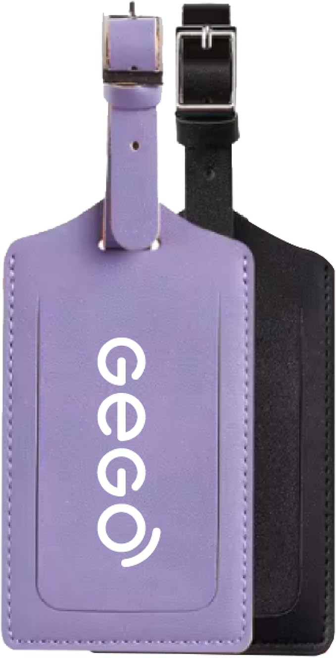 GEGO Premium Travel Kit, Sleep Mask 3D Contoured Eye with Soft Memory Foam, Luggage Tag Waterproof Resistant and Strap with Lock for Luggage TSA Approved (Sleep Mask Black/Luggage Tag Black)