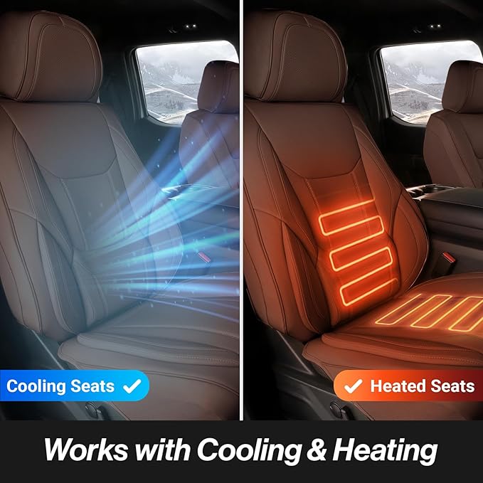 Coverland Custom Fit Car Seat Covers for Car Compatible with [TL, Verano, 300 Series, Charger, Accord, Crosstour] Premium Waterproof Non-Slip Interior Seat Protector [Full Set Dark Brown - Chart X73]