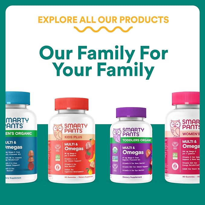 SmartyPants Prenatal Multivitamin Gummies - Improved Formula: Omega 3 (DHA/EPA), Methylfolate, Biotin, Vitamin D3, C, Vitamin B12, B6, Vitamin A, K & Zinc, Gluten Free, 90 Count (30 Day Supply)