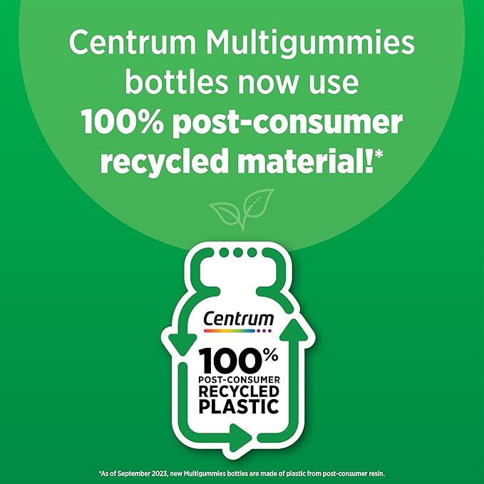 Centrum Men's Multivitamin Gummies, Immune, Energy, Healthy Appearance Support, 100 Count, 50 Day Supply