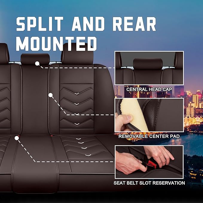 CTDS Car Seat Covers for Toyota RAV4 2000-2026, Stylish Sport Seat Cover, Premium Nappa Leather Car Seat Cover. Automobile Seat Covers Sets.(Standard 5 Seats/Coffee Color)
