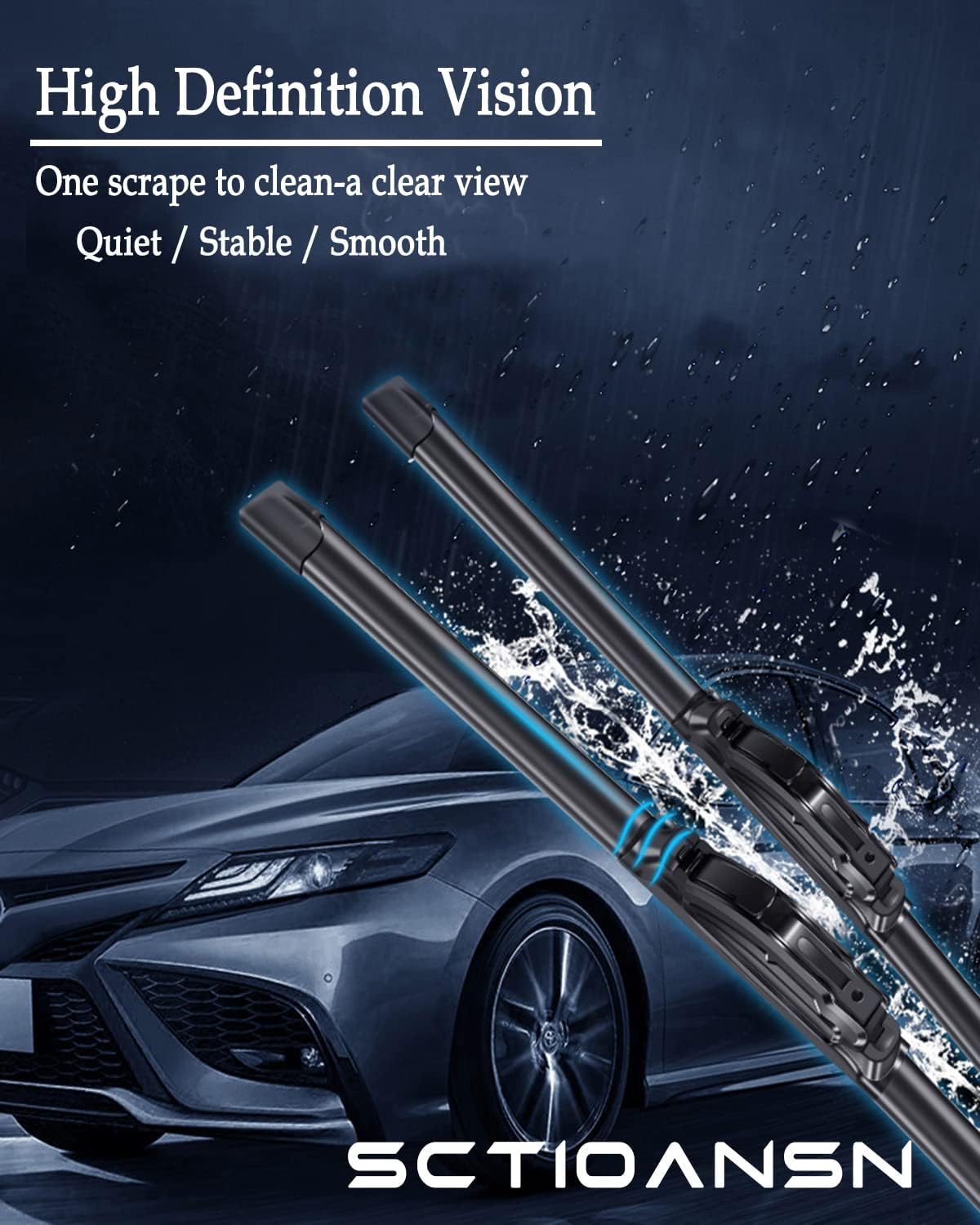 3Pcs Windshield Wipers Blades for Nissan Versa 2007 2008 2009 2010 2011, Original Equipment Replacement Automotive Replacement Windshield Wiper Blades for My Car- 26"/14"/14D" (Pack of 3) J- HOOK