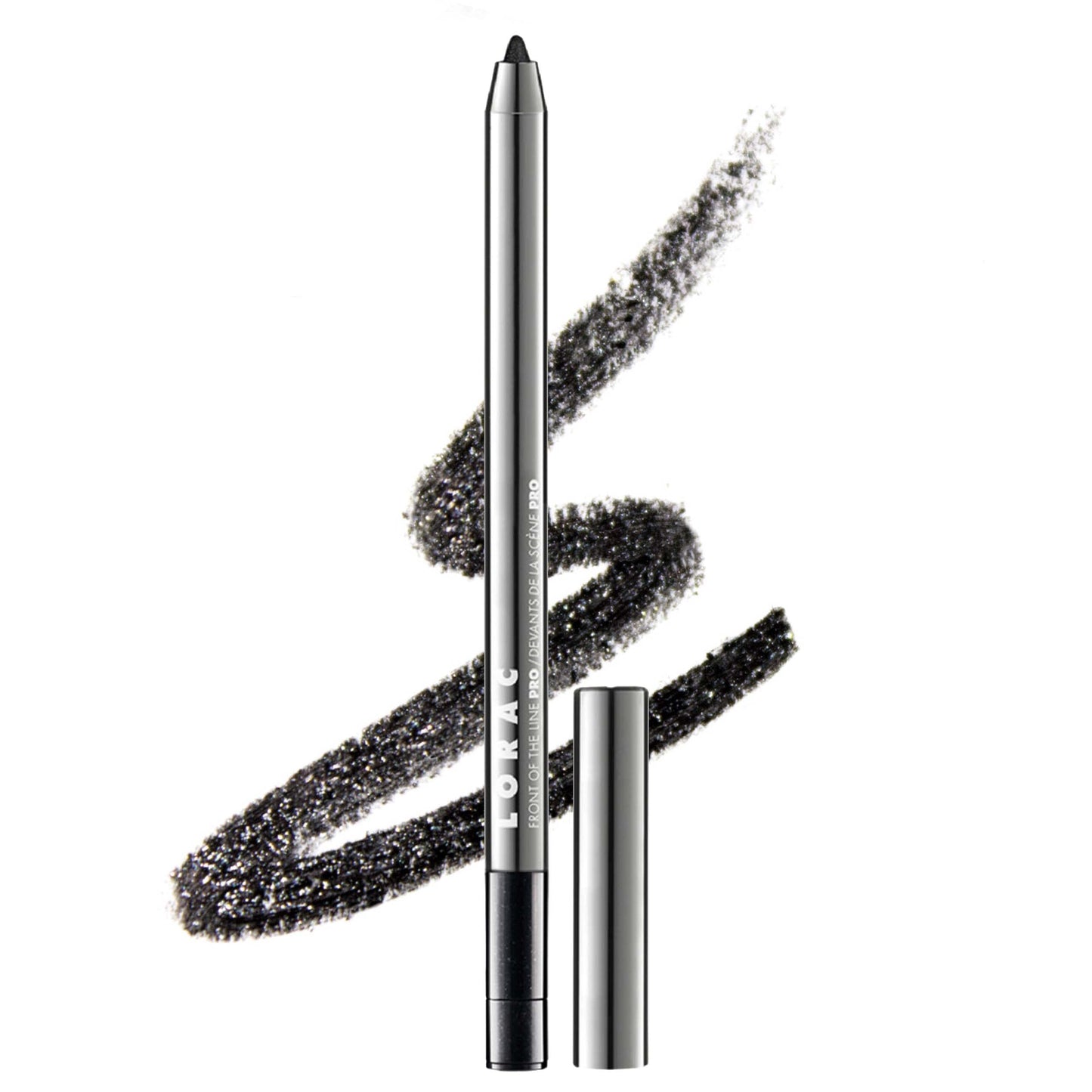 LORAC Front Line PRO Waterproof Eyeliner Pencil, Pearl Black| Long Lasting| Makeup Pencil Sharpener | High-Precision