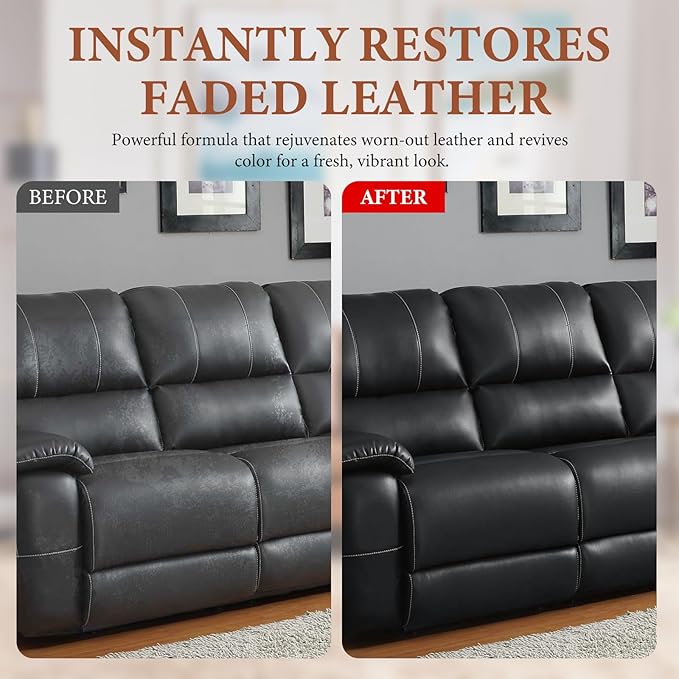 Leather Recoloring Balm Leather Color Restorer Scratch Repair Leather Paint for Furniture Couches Car Seats Shoes Bags Leather Dye and Restorer Restores Faded and Scratched Leather-Maroon