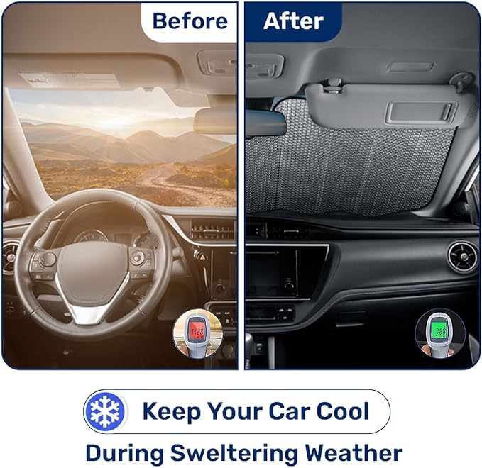 GENANY Octopus Windshield Sun Shade for Car SUV Truck (55x30 Inches),Sun Shade Windshield, Shades for Front Windows, Protector Blocks UV, Xmas Auto Gift, Spring Car Decor