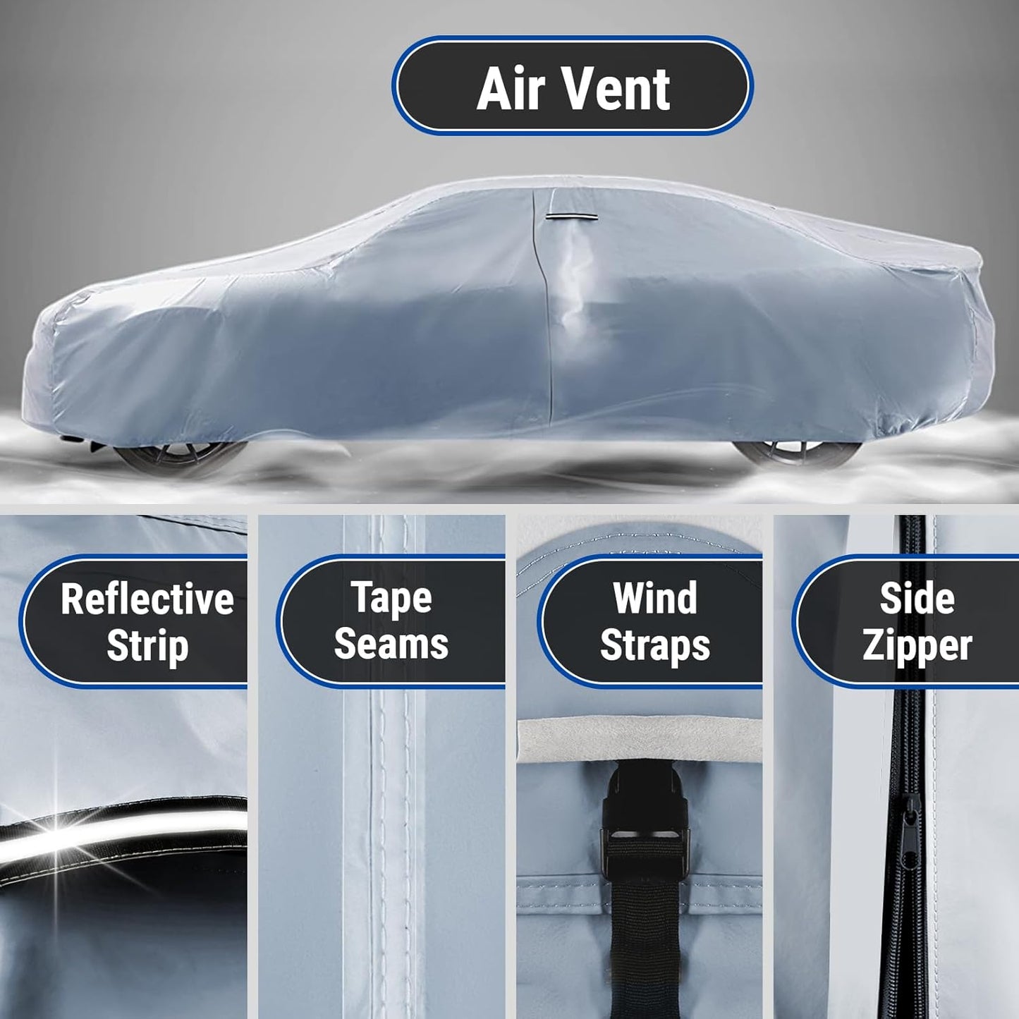 iCarCover Premium Car Cover for 1979 Pontiac Trans AM Silver Anniversary Heavy Duty Waterproof All-Weather Automobiles Custom Fit Indoor Outdoor UV Snow Protection Covers with Straps and Bag