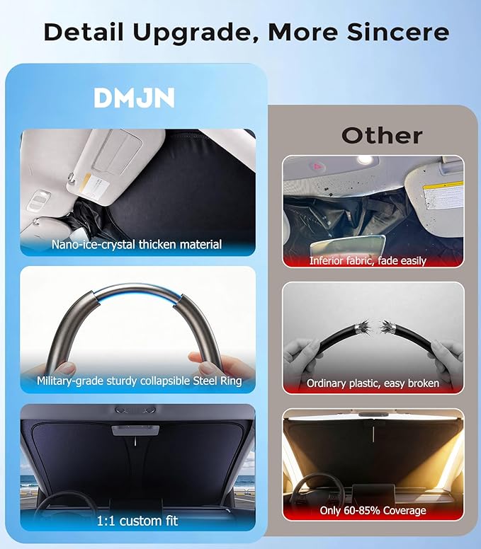 DMJN Windshield Sun Shade for Su-baru Forester (2019-2026), Car Sunshade for Front Windshield [100% Efficient Block UV & Scorching Sun] UPF50+ Heat Block - Protect Interior & Keep Cooler