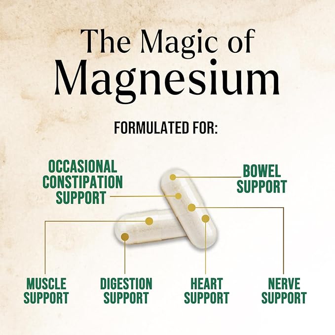 Magnesium Citrate Extra Strength 1000 mg - High Absorption Magnesium Supplement for Muscle, Bone, Nerve & Heart Health Support, Magnesio Vitamin Pills, Non-GMO, Nature's Premium Formula - 120 Capsules