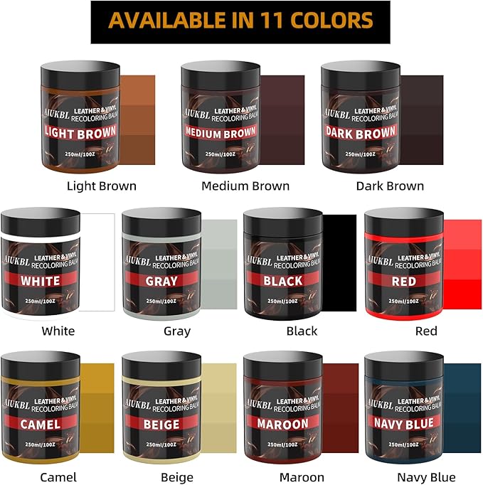 Leather Recoloring Balm, Leather Color Restorer, Leather Restorer for Couches, Leather Scratch Remover, Leather Scratch Repair, Leather Repair Kit for Furniture, Leather Dye (Navy Blue)