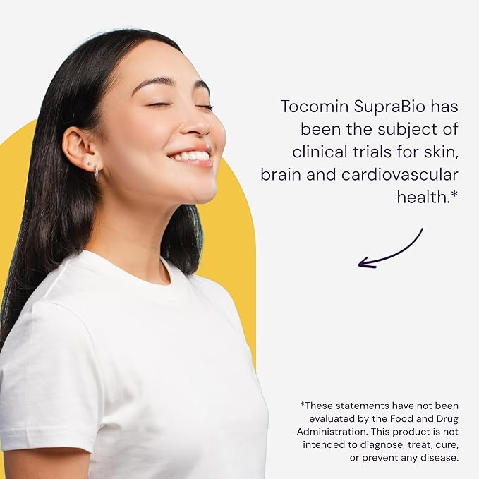 Healthy Origins Tocomin SupraBio (Tocotrienols), 50 mg - Supports Heart Health & Cardiovascular System - Tocotrienol & Vitamin E Supplement - Gluten-Free Skin Support - 150 Softgels