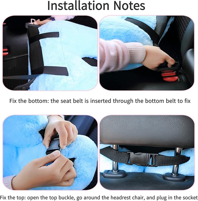 Travel Pillow Car Pillow Kid Car Sleeping The Sleeping Aid for Adults and Kids on Road Trips Kids Travel Pillow Red