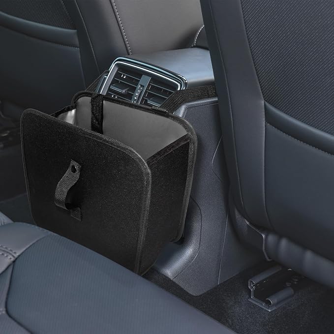 Car Trash Can, Foldable Trash Can Collapsible Hanging Trash Bag for Car Seat, 2 Gallons Leakproof Garbage Bags, Cars Must Haves Interior Accessories Essentials