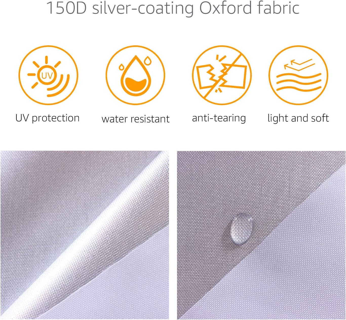 Amazon Basics Silver Weatherproof Car Cover - 150D Oxford, Sedans up to 180"