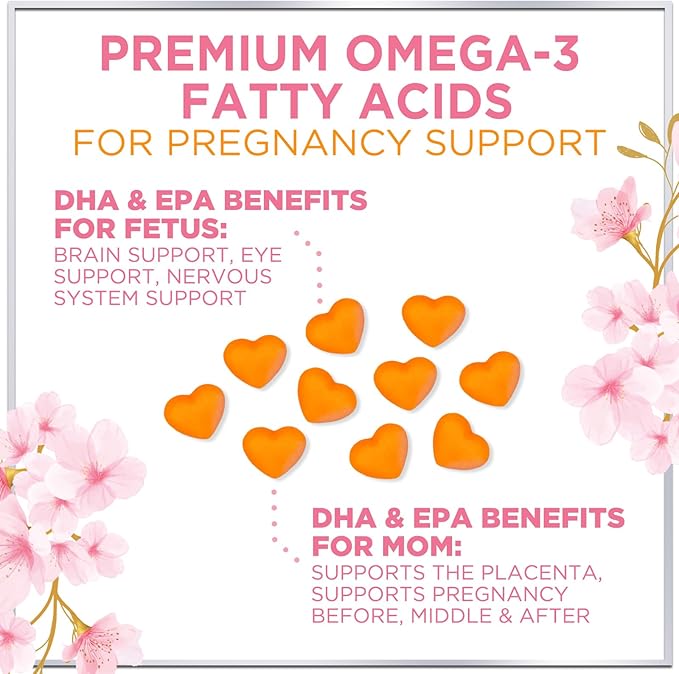 Prenatal Vitamins for Women with DHA & Folic Acid - Best Prenatal Multivitamin Gummies for Women, Brain Development Support, Folate, Vitamin C, D3 & B12, Pre Natal Pregnancy Supplement - 120 Gummies