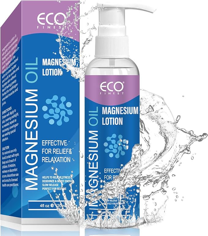 Pure Magnesium Oil Lotion, Topical Magnesium Spray Magnesium Oil for Feet, Skin & Body, Easy to Absorb and Use, Women & Men