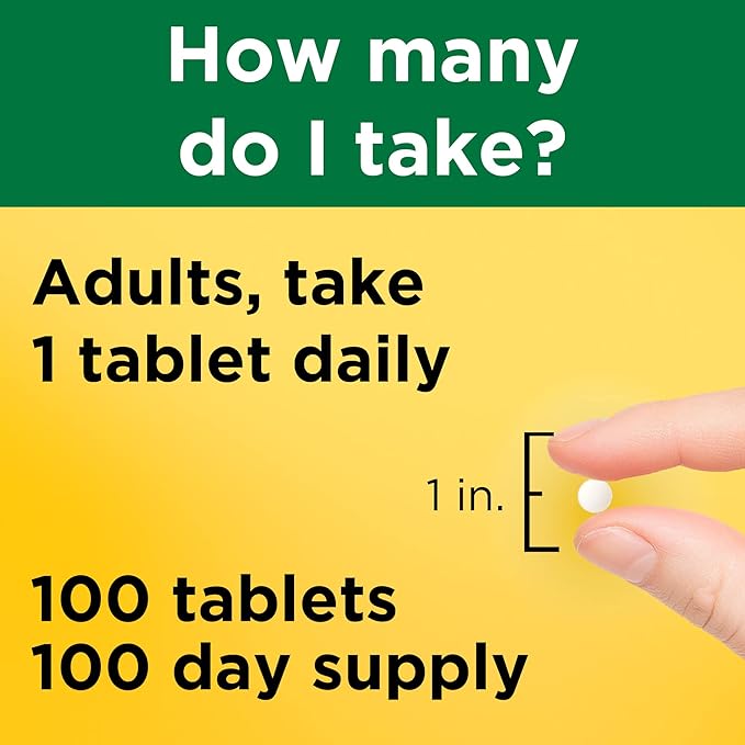 Nature Made Vitamin B1 100 mg, Dietary Supplement for Energy Metabolism Support, 100 Tablets, 100 Day Supply
