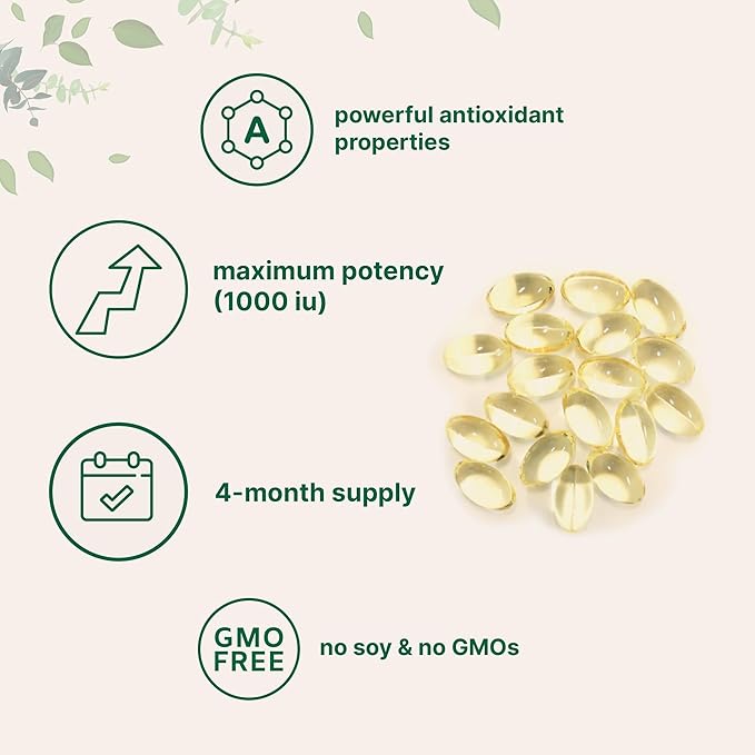 Micro Ingredients Vitamin E 1000 IU, 240 Softgels | Pure Vitamin E Oil Pills | Antioxidant Supplements for Skin, Face, & Immune Health | Non-GMO, Gluten Free