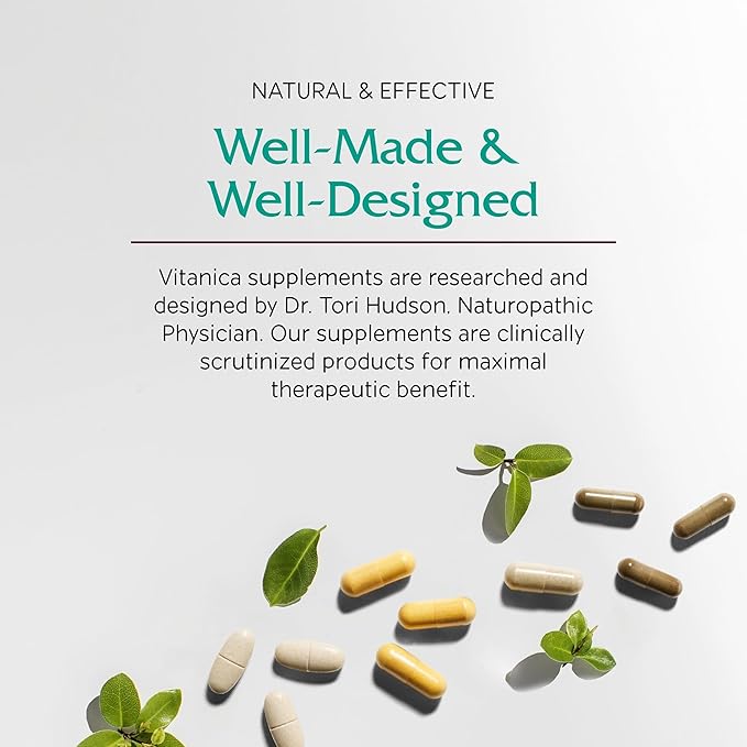 Vitanica SleepBlend - Sleep & Relaxation Support for Women - Herbal Supplements with Melatonin, Valerian Root, Vitamin B2 & B12 & Magnesium - Lady - 15 Vegan Caps