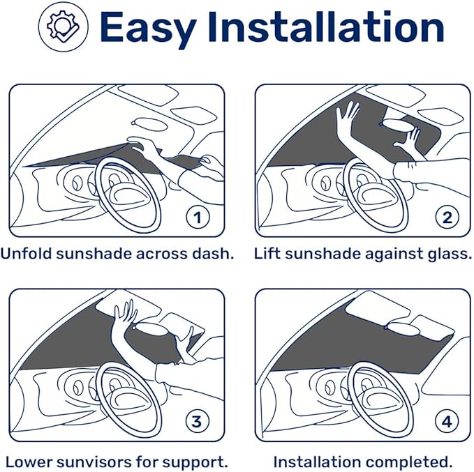 GENANY Star Movie Windshield Sun Shade for Car SUV Truck (55x30 Inches), Sun Shade Windshield, Shades for Front Windows, Sunshade for Car Windshield, Protector Blocks UV