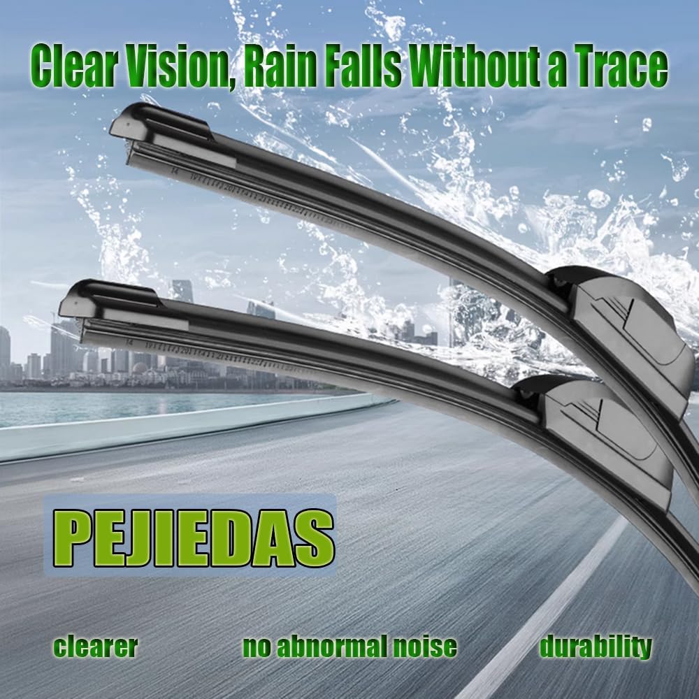 OEM Quality Front Wiper Blades, Replacement for 2002-2006 Toyota Camry,1990-2002 Honda Accord,2013-2020 Chevrolet Impala, OE Original Style (24 Inch + 19 Inch Front Wiper Blades)