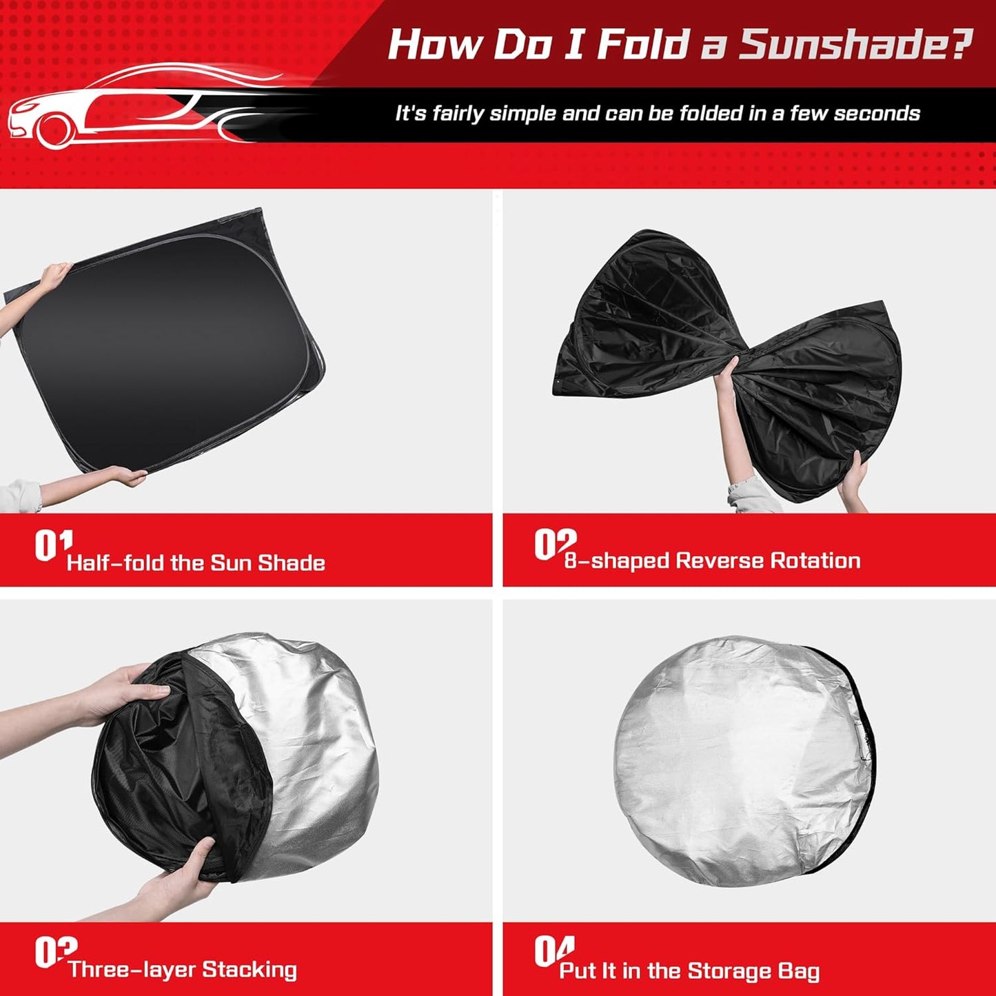 ARISMOTOR Windshield Sun Shade for Ni-ssan Altima 2019-2025, Custom Fit Foldable Front Window Sunshade Sun Visor Protector, Block UV Rays Keep Your Car Cooler