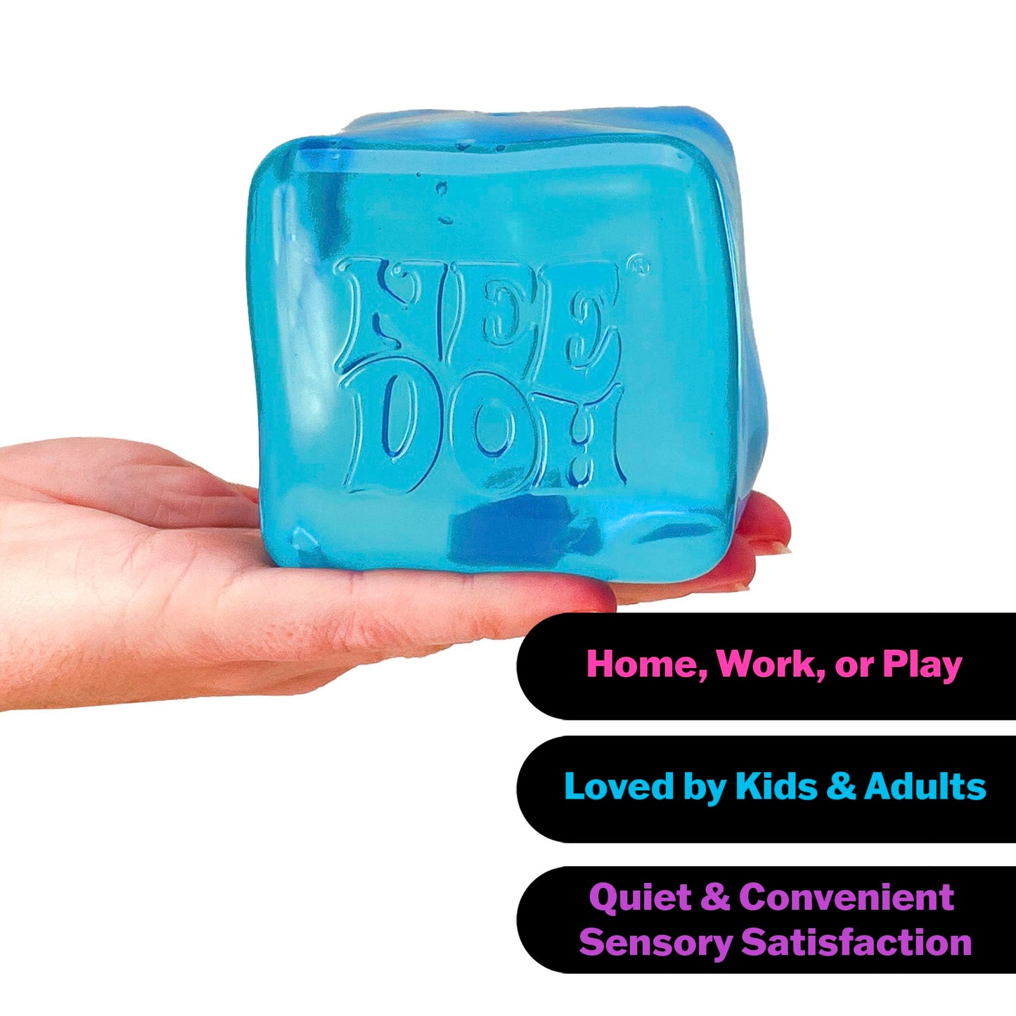 Schylling NeeDoh Nice Berg - Giant NeeDoh Nice Cube - Sensory Squeeze Toy with a Super Solid Squish - Ages 3 and Up - One Cube