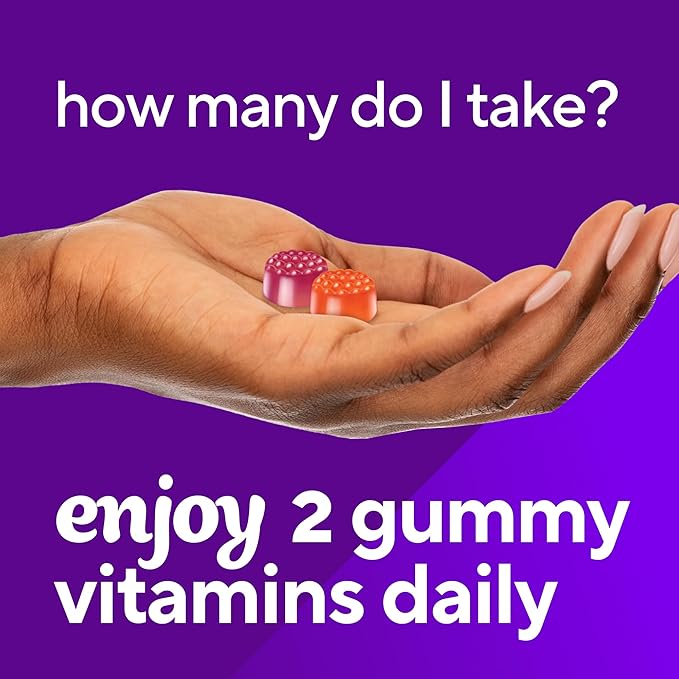 Vitafusion Vitamin D3 Gummy Vitamins for Bone and Immune System Support, Peach, Blackberry and Strawberry Flavored, 50 mcg Vitamin D, America’s Number 1 Gummy Vitamin Brand, 75 Day Supply, 150 Count