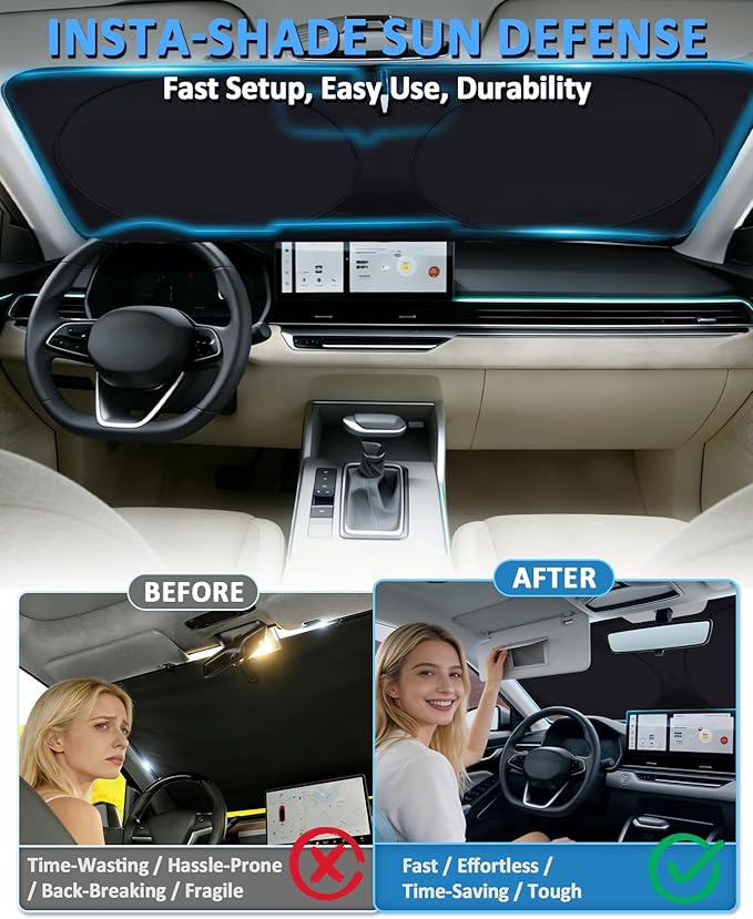 Sunshade for X7 Windshield Sun Shade Custom Fit for 2018-2025 2026 BMW X7 Accessories Foldable Front Window Shield Cover Sun Visor Protector Automotive Interior Protector Block UV Rays