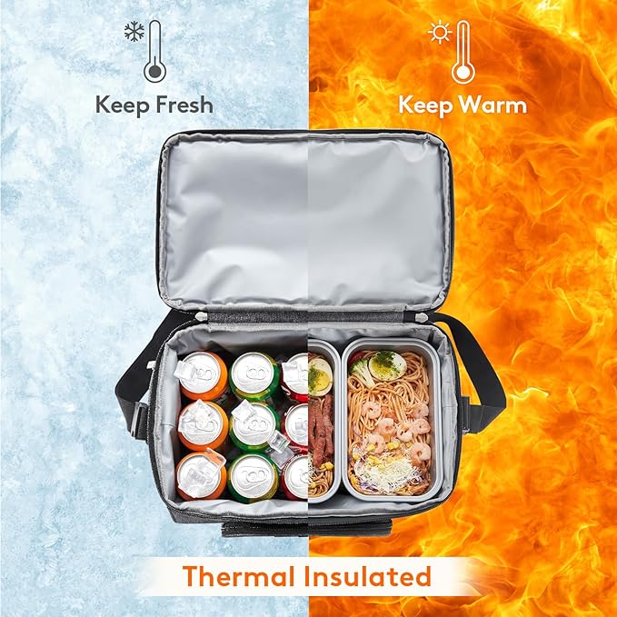 Lifewit Insulated Cooler Bag, 32/48 Can Large Leakproof Beach Cooler, Lightweight Portable Double Layer Soft-Sided Travel Ice Chest for Camping, Kayaking, Road Trips, Grocery Shopping