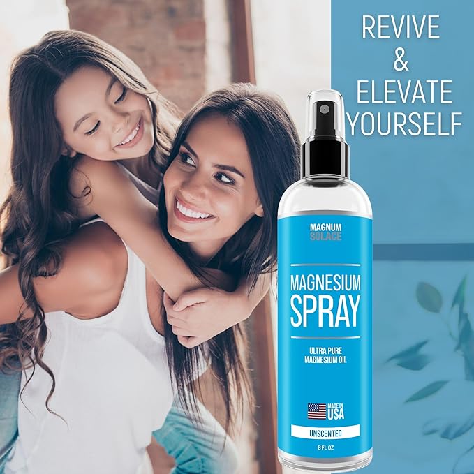 Magnesium Spray - Big 8 oz USP Grade Pure Magnesium Oil Spray - Made in USA Since 2008