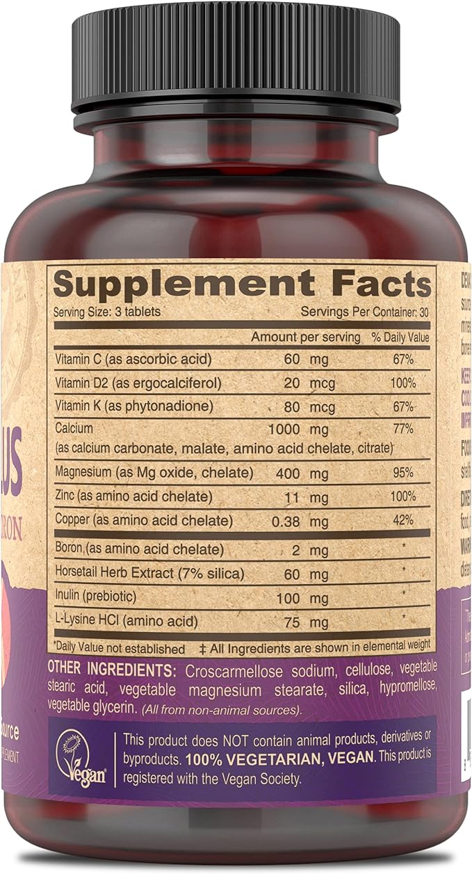 DEVA Vegan Cal MAG Plus Supplement with Calcium, Magnesium, Zinc, Boron, Vitamin C, D & K, 90 Tablets, 12-Pack