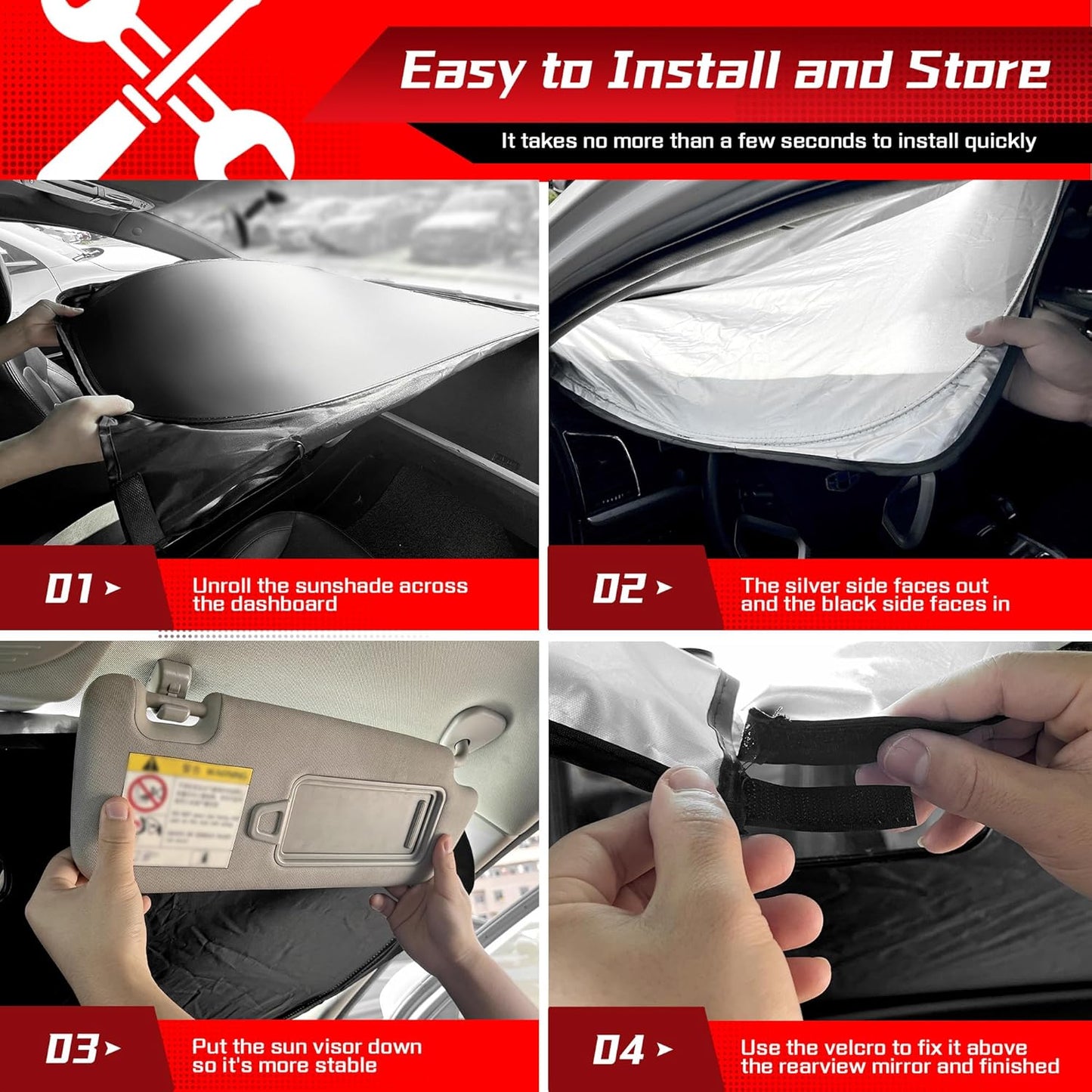 ARISMOTOR Windshield Sun Shade for Kia Sportage NQ5 2023-2025, Custom Fit Foldable Front Window Sunshade Sun Visor Protector, Block UV Rays Keep Your Car Cooler