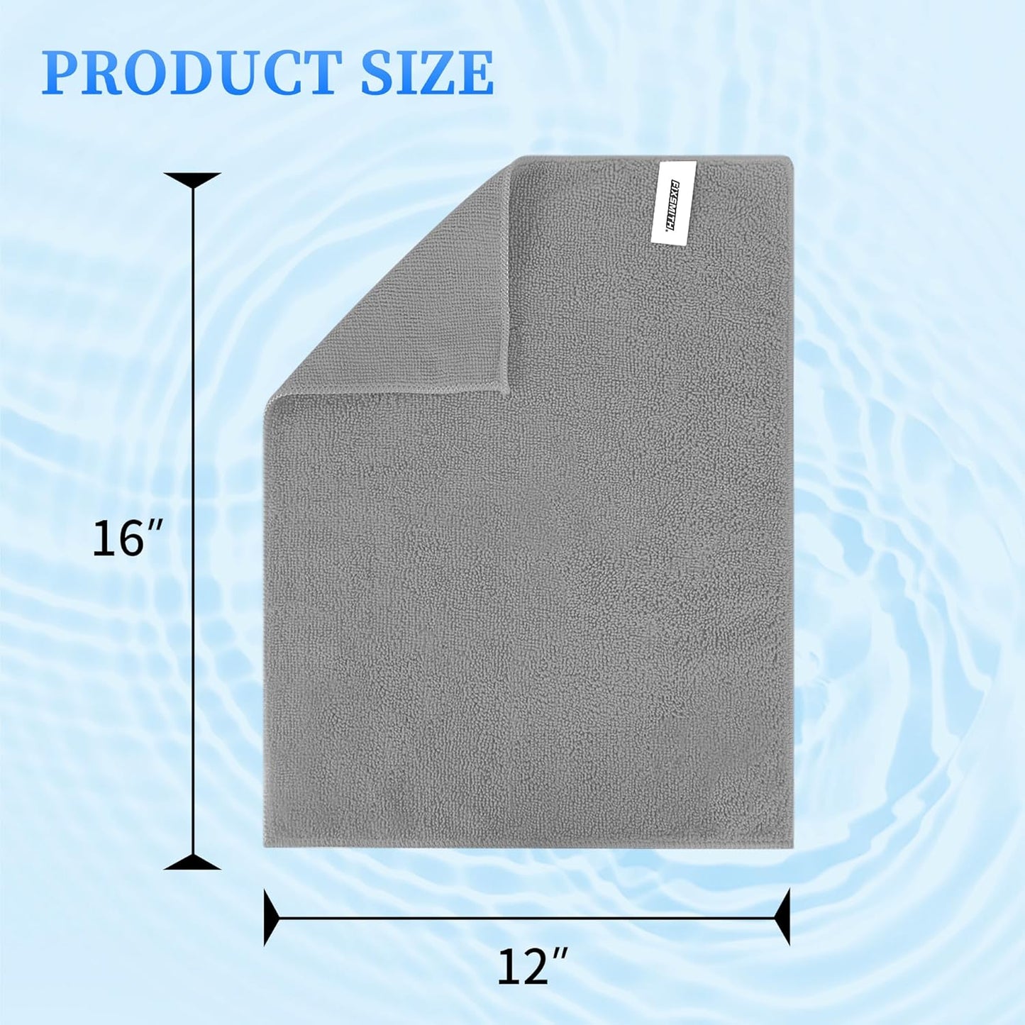 FIXSMITH Microfiber Cleaning Cloth - Pack of 24, Multi-Functional Cleaning Towels, Size: 12 x 16 in, Highly Absorbent Cleaning Rags, Lint-Free, Streak-Free Cleaning Cloths for Car Kitchen Home Office