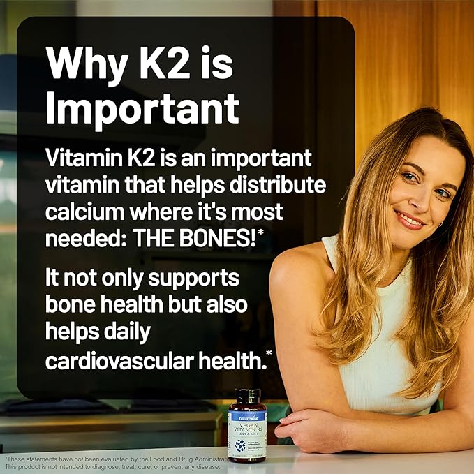 NatureWise Vitamin K2 Supplement with MK-7 100mcg and MK-4 500mcg - Enhanced Bioavailable Formula - K Complex for Bone and Heart Health - Vegan, Gluten Free, Non-GMO - 180 Softgels[6-Month Supply]