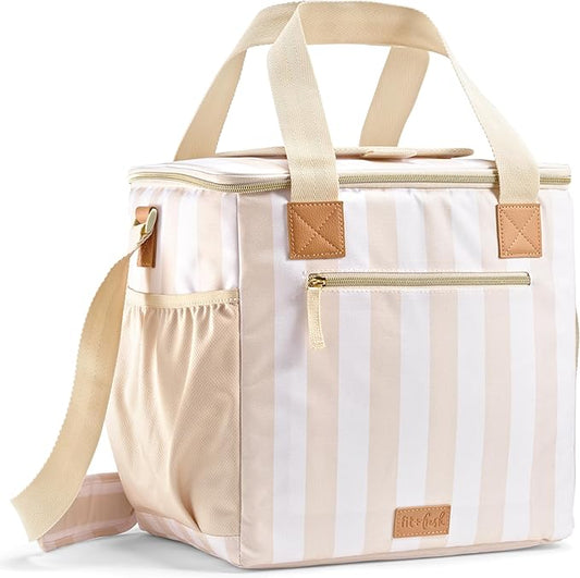Fit & Fresh, 24-Can Soft Cooler Bag Insulated Leak-Resistant, Portable Soft Cooler, Large Cooler, Soft Sided Cooler Bag, Travel Cooler, Pina Colada