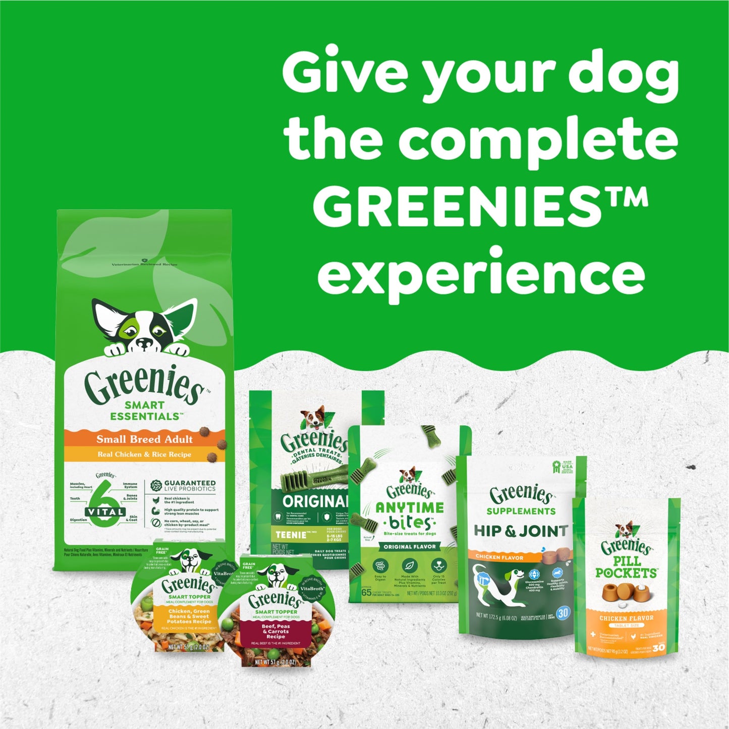 Greenies Original Teenie Dental Dog Treats, 36 oz. Pack (130 Treats)