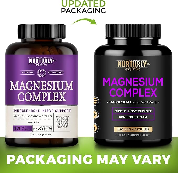 Magnesium and Vitamin B Complex - Magnesium Citrate 500MG - B Vitamins B1,B2,B3,B5,B6,B7,B9,B12 and Biotin - Muscle Relaxatio, Sleep and Energy, Immunity and Mood Support