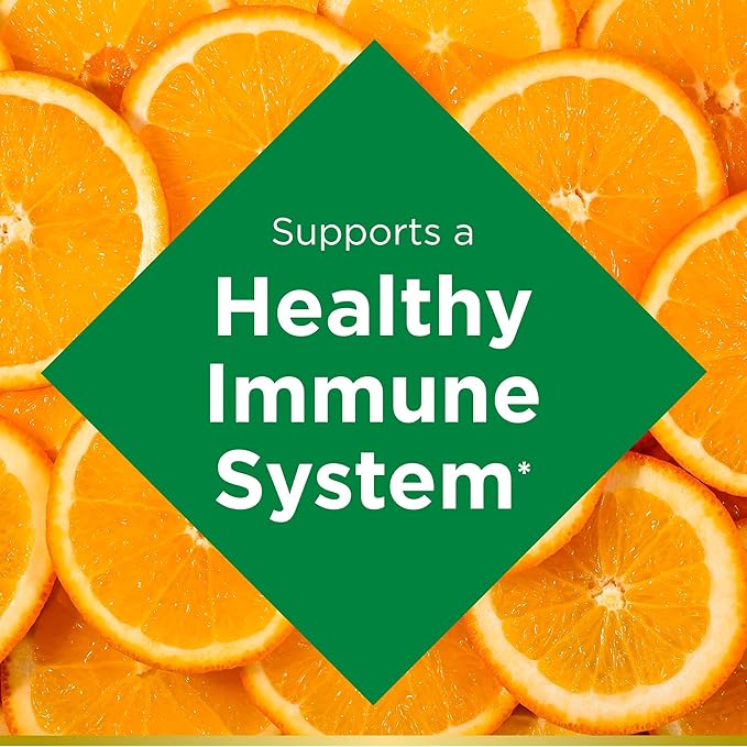 Nature's Bounty Vitamin C + Rose HIPS, Immune Support, 1000mg, Coated Caplets, 100 Ct