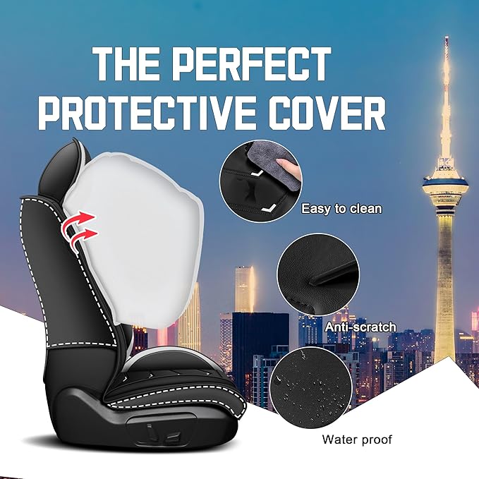 CTDS Car Seat Covers for Toyota RAV4 2000-2026, Stylish Sport Seat Cover, Premium Nappa Leather Car Seat Cover. Automobile Seat Covers Sets.(Luxury 5 Seats/Black White)