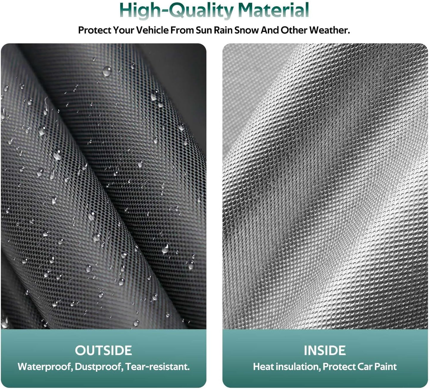 Coupe Car Cover Waterproof All Weather for Automobiles, Universal Fit for Porsche Boxster, Nissan 370Z/350Z, BMW Z4, Subaru BRZ, etc. Rain Winter Sun Protection. (Length: 166"-178")