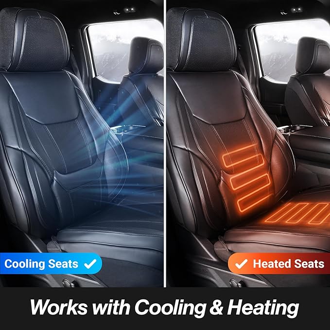 Coverland Custom Fit Car Seat Covers for Car Compatible with [2015-2026 Subaru WRX Front Bucket Seats] Premium Waterproof Non-Slip Interior Seat Protector [Full Set Black - Size Chart X74]