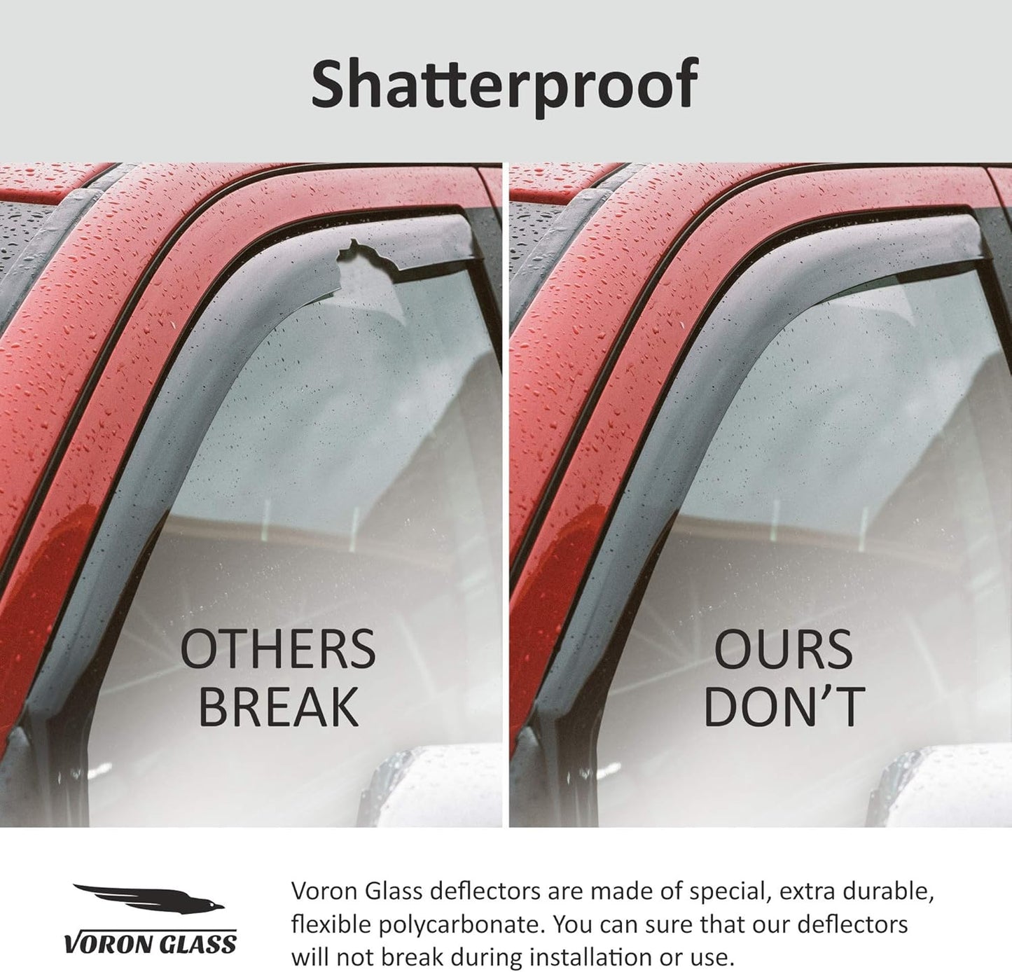Voron Glass in-Channel Extra Durable Rain Guards for Honda Accord 2023-2025, Window Deflectors, Vent Window Visors, 4 Pieces - 200860