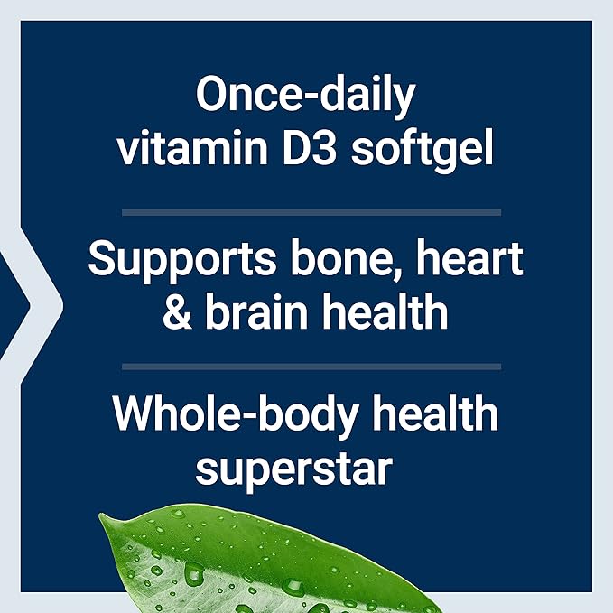 Life Extension Vitamin D3 125 mcg (5000 IU), Bone Health, Brain Performance, Immune System Support, Gluten-Free, Non-GMO, Once Daily, Two-Month Supply, 60 Softgels