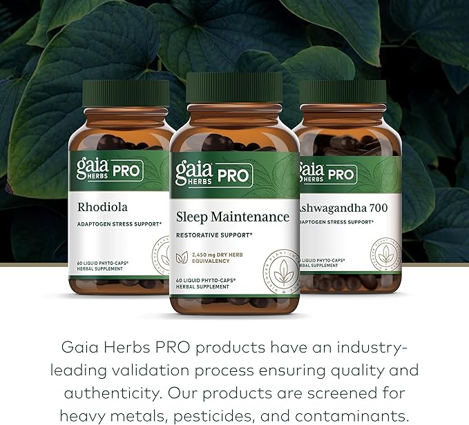 Gaia Herbs PRO Sleep Maintenance - Adrenal Health & Sleep Support* - Supplement with Ashwagandha Magnolia Bark & Jujube Date - Vegan Gluten-Free - 60 Liquid-Filled Capsules (30 Servings)