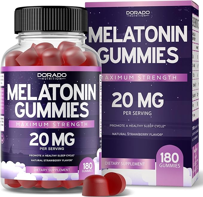 Tart Cherry Gummies Uric Acid Level Support (90 Count) - Advanced 2400mg Equivalent Extract with Celery Seed Melatonin for Adults (180 Count) - Quick Dissolve Melatonin 20mg - NonGMO, Vegan & USA Made